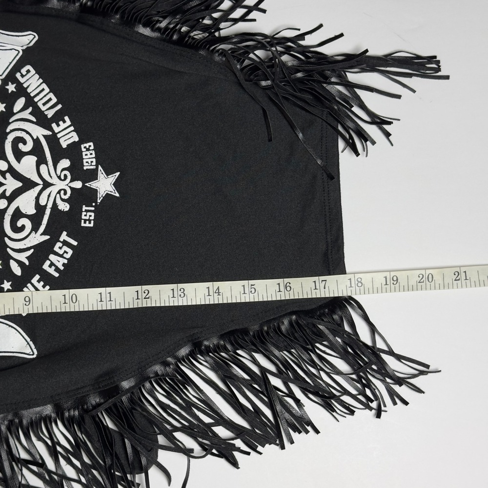 Julia By Love J Wild And Free Dreamer Bikercore Festival Rave Fringed Top Size M - Picture 7 of 7